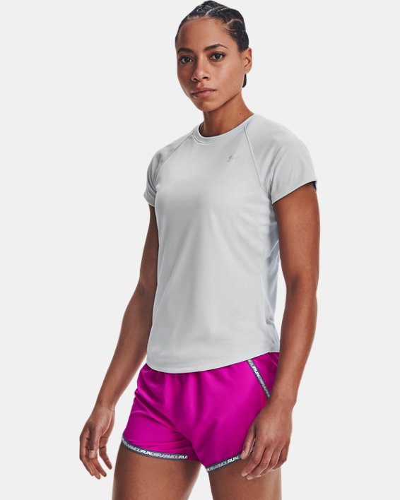 Women's UA Speed Stride Short Sleeve, Gray, pdpMainDesktop image number 1